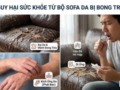 Nguy hại sức khỏe từ bộ sofa da bị bong tróc