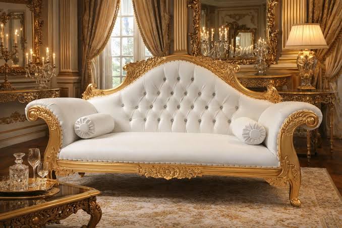sofa tân cổ điển mạ vàng