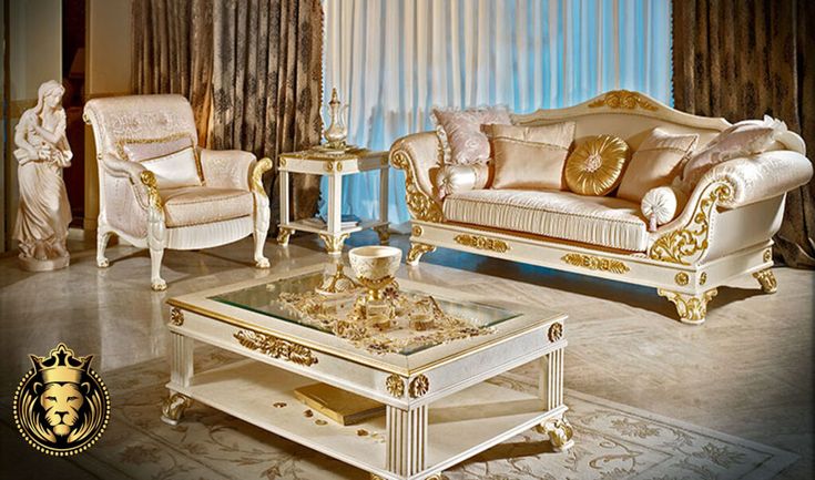 sofa tân cổ điển mạ vàng