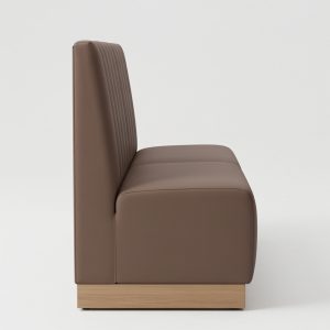 Sofa góc chữ U bọc da cao cấp tựa lưng múi dọc