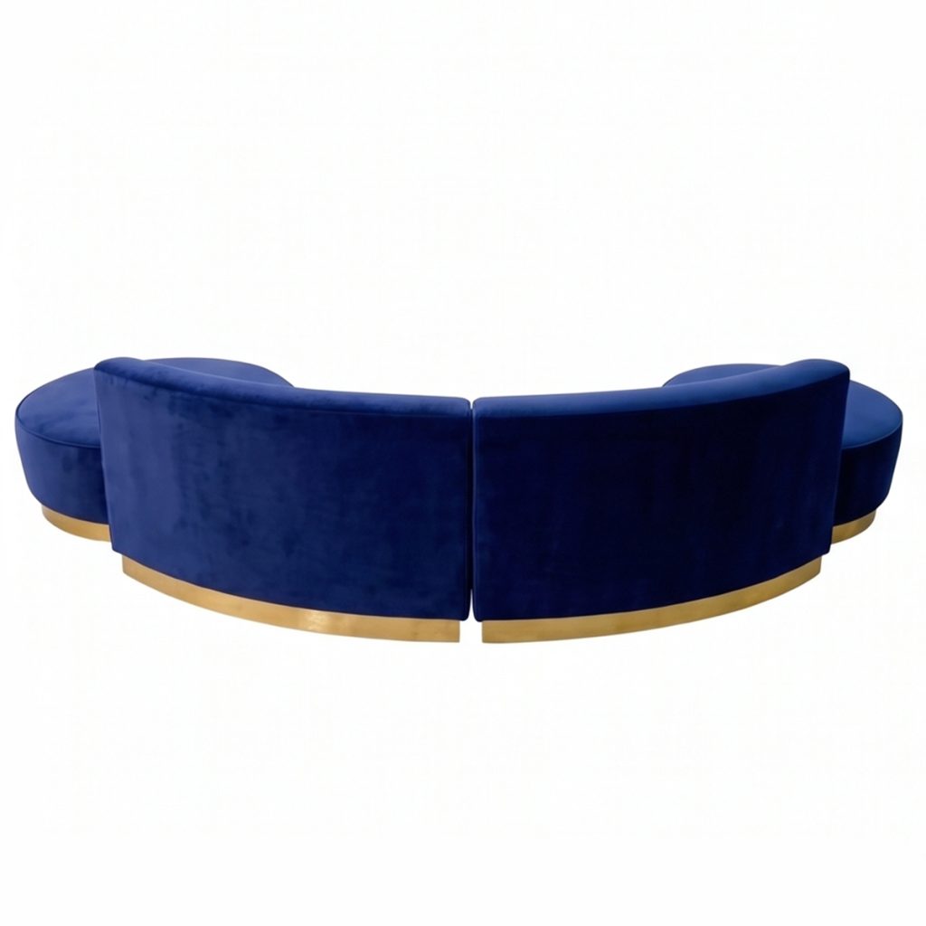 Sofa cong bọc nỉ