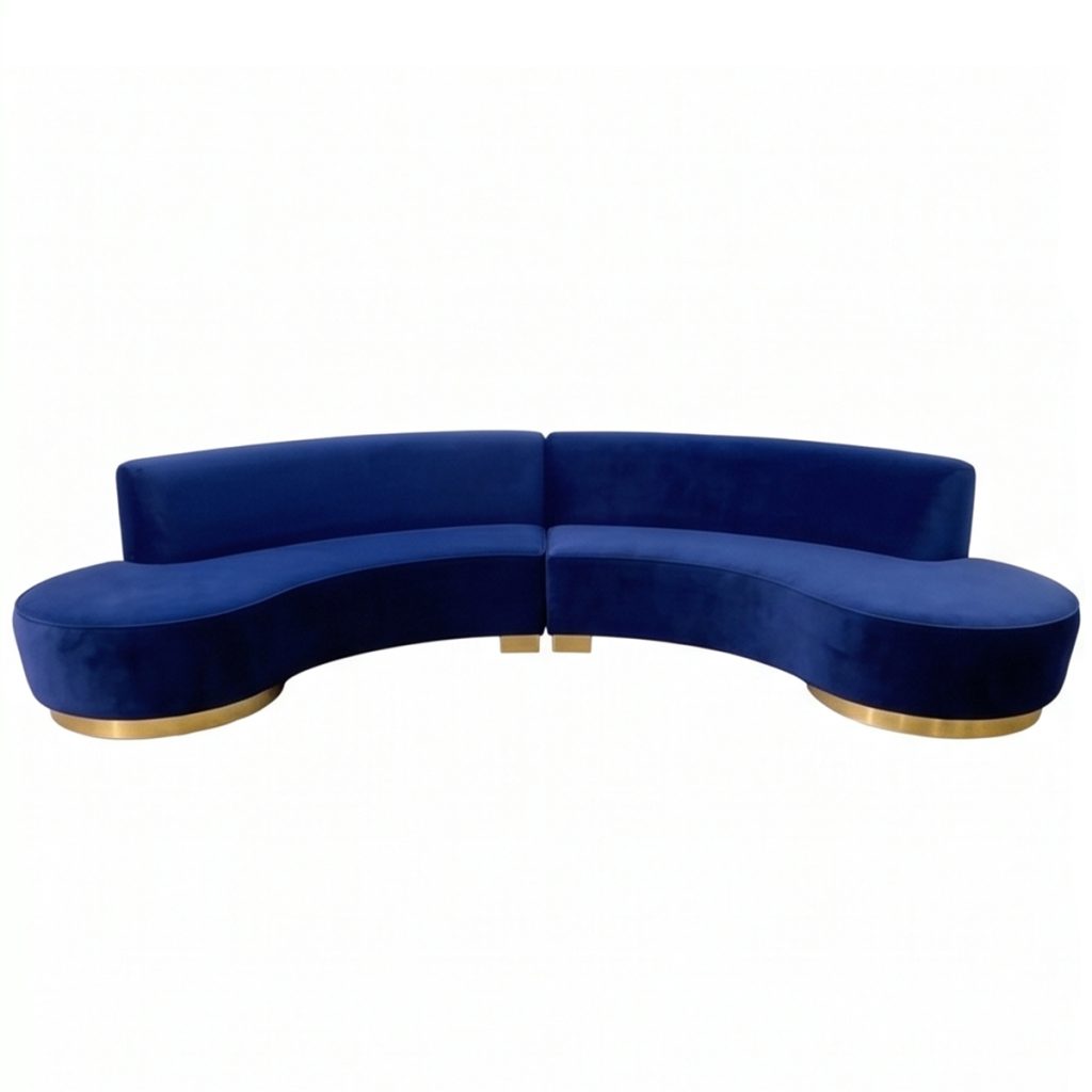 Sofa cong bọc nỉ