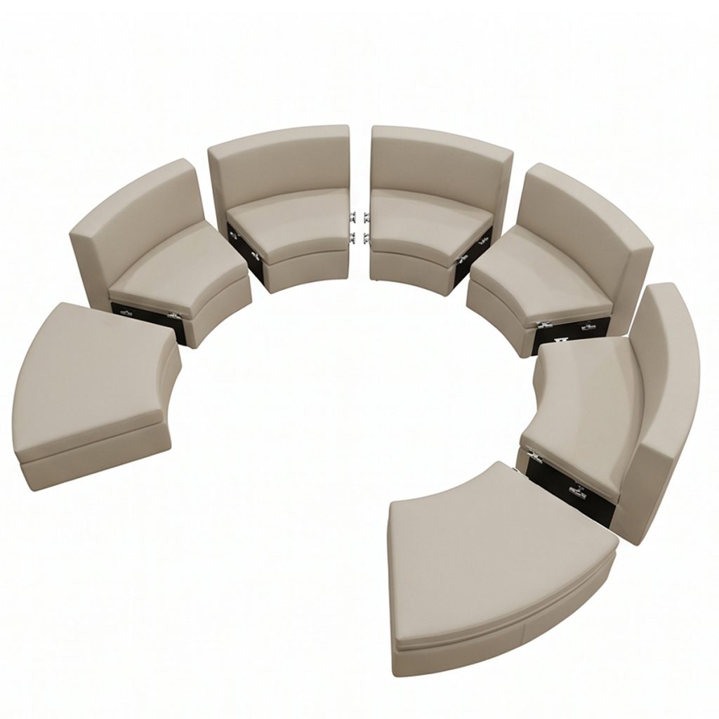 Sofa tròn bọc da