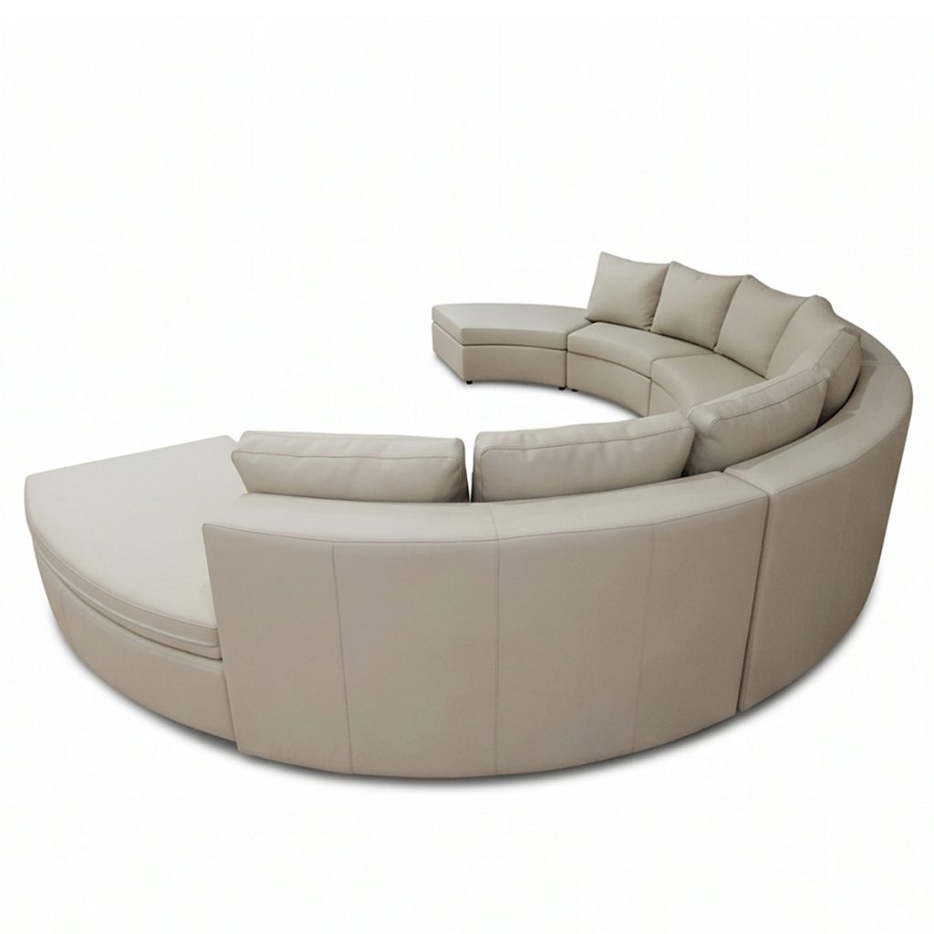 Sofa tròn bọc da