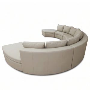 Sofa tròn bọc da