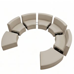 Sofa tròn bọc da
