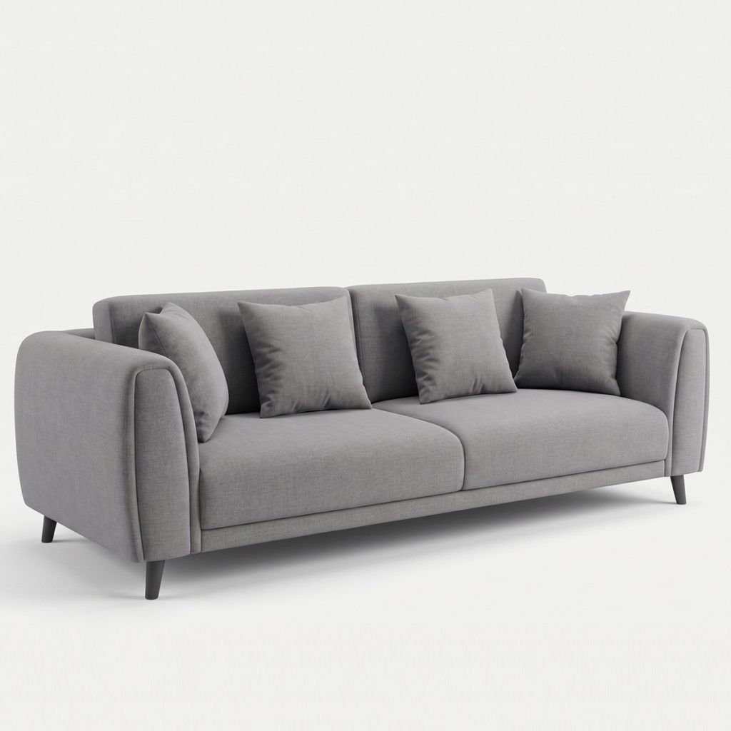Sofa băng ba chỗ bọc vải nỉ