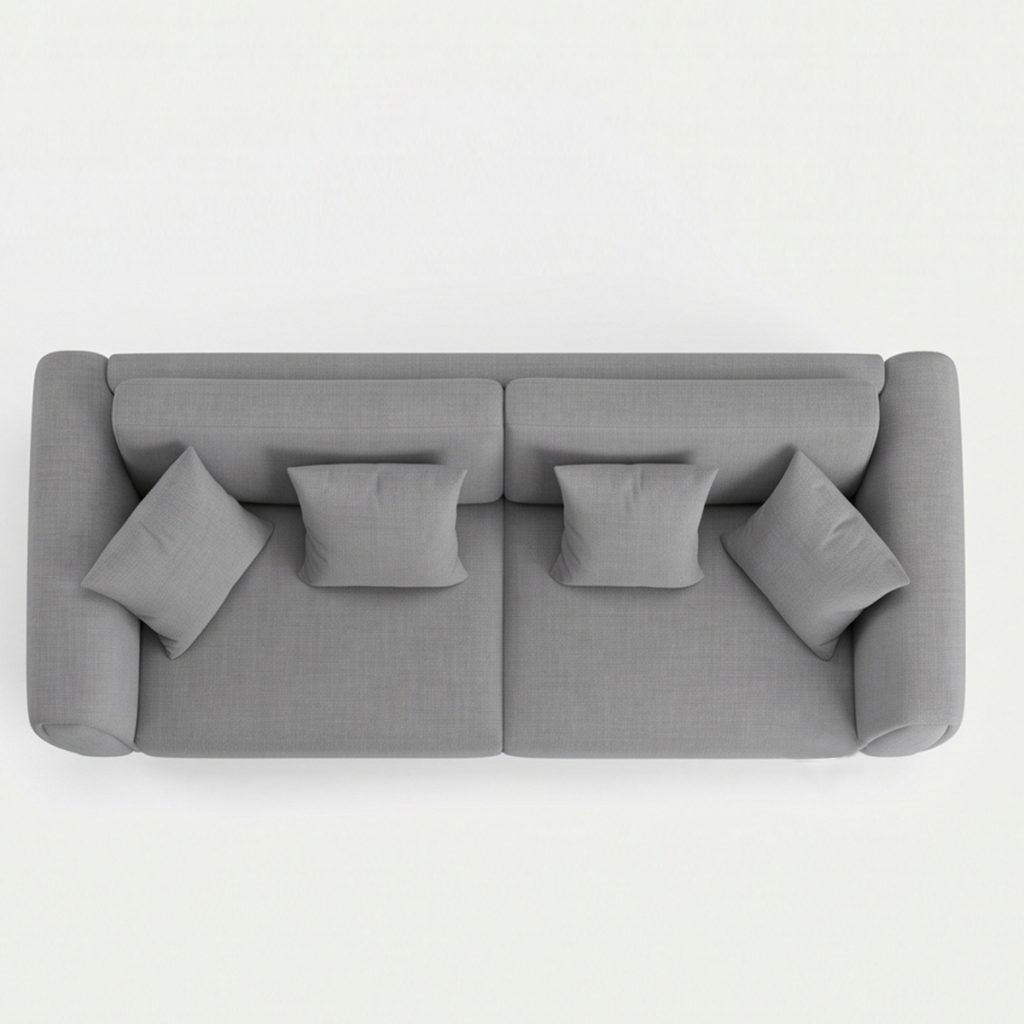 Sofa băng ba chỗ bọc vải nỉ