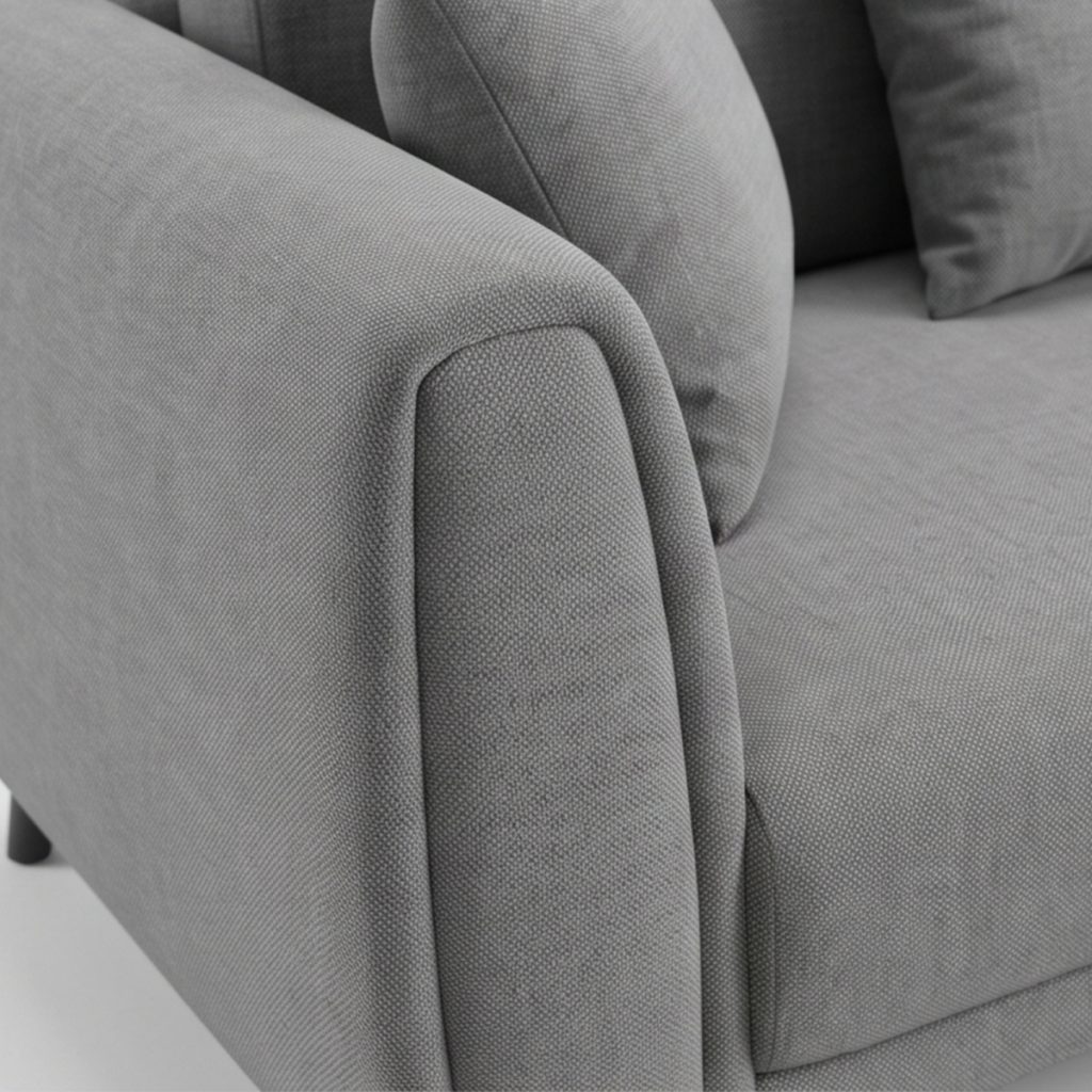 Sofa băng ba chỗ bọc vải nỉ
