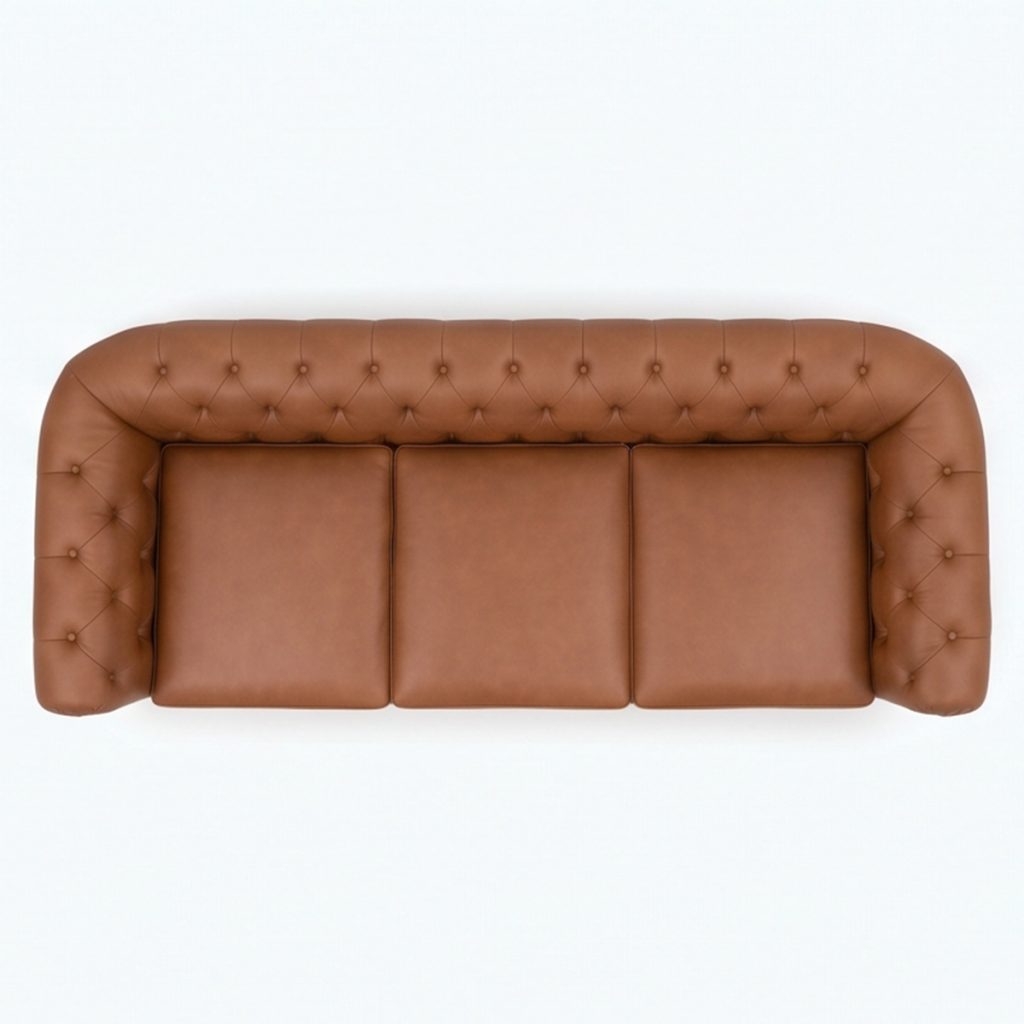 Sofa băng ba chỗ Chesterfield bọc da