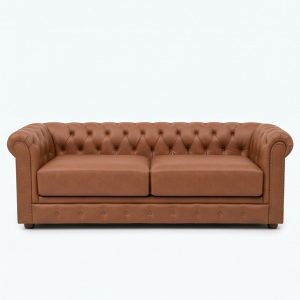 Sofa băng ba chỗ Chesterfield bọc da