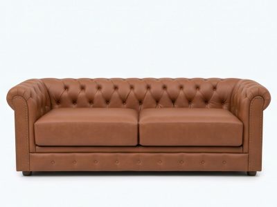 Sofa băng ba chỗ Chesterfield bọc da