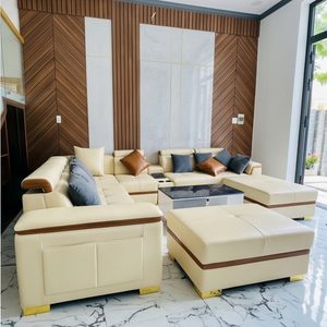 Sofa Góc Chữ L Bọc Da Cao Cấp
